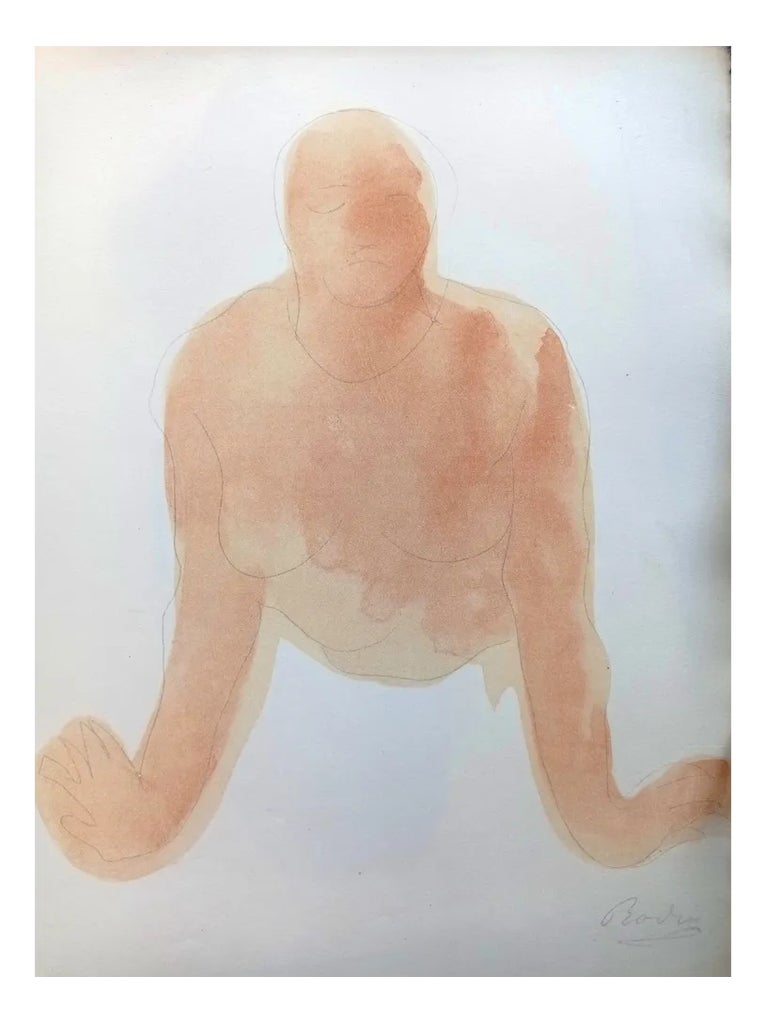Auguste Rodin Octave Mirbeau Nude Lithograph On Arches Paper Chairish
