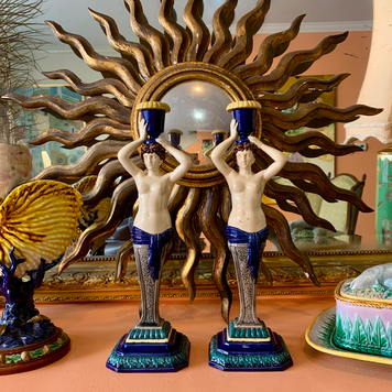 古代外科用器具 コレクション ヴィンテージオブジェ レア 古代手術器具 レプリカ English Majolica Green Rimmed Round Begonia Leaf Plate, Circa 1870