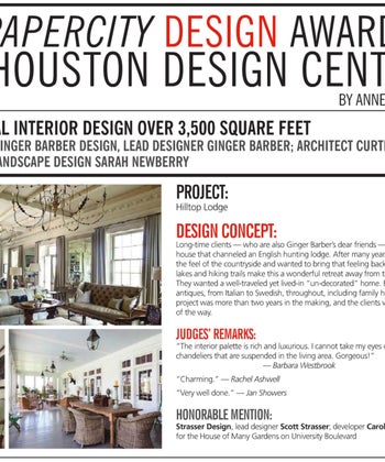 Longwood Farm Interiors Recognized