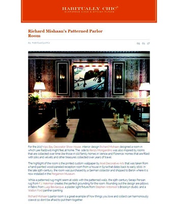 "Richard Mishaan's Patterned Parlor Room"