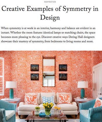 Creative Examples of Symmetry in Design