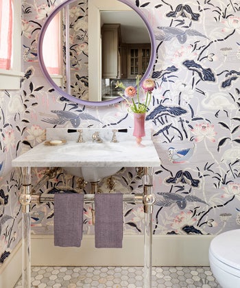 5280 Home: Room We Love: A Pretty-In-Purple Powder Room