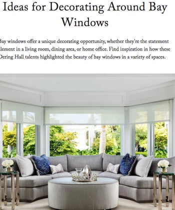 Ideas for Decorating Around Bay Windows