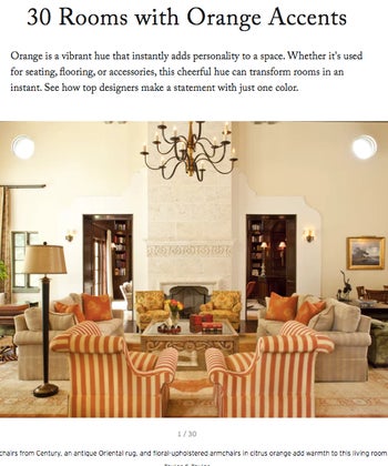 30 Rooms with Orange Accents