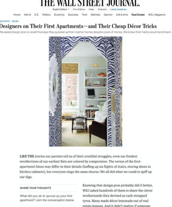 Designers on Their First Apartments—and Their Cheap Décor Tricks