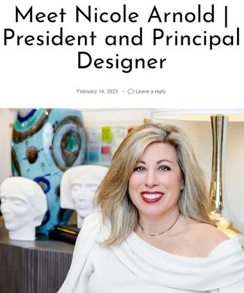 Meet Nicole Arnold | President and Principal Designer of Nicole Arnold Interiors