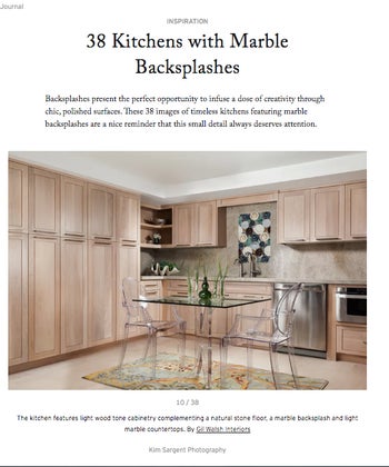 38 Kitchens with Marble Backsplashes                      