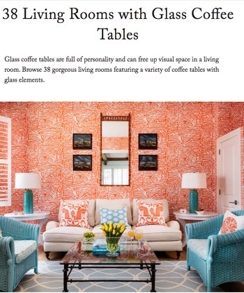 38 Living Rooms with Glass Coffee Tables