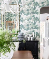 Wallpaper Gives This Bungalow an Easygoing Elegance