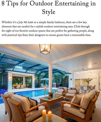 8 Tips for Outdoor Entertaining in Style