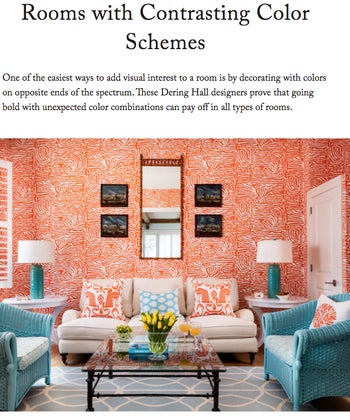 Rooms with Contrasting Color Schemes