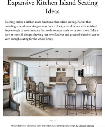 Expansive Kitchen Island Seating Ideas