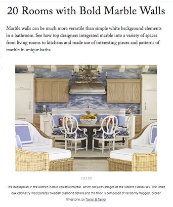 20 Rooms with Bold Marble Walls                                       