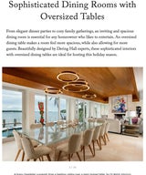 Sophisticated Dining Rooms with Oversized Tables