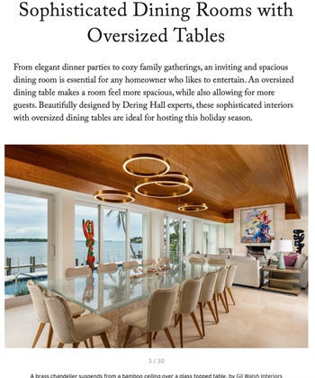 Sophisticated Dining Rooms with Oversized Tables