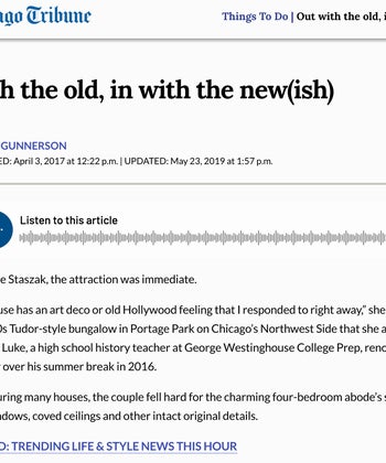 Out with the old, in with the new(ish)