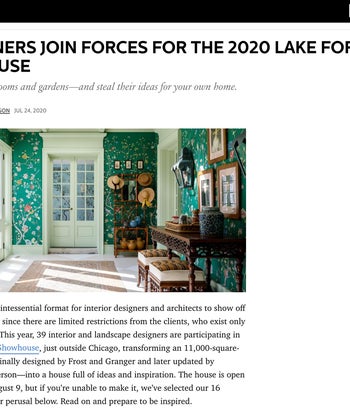 39 Designers Join Forces For The 2020 Lake Forest Showhouse