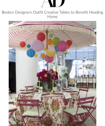 Boston Designers Outfit Creative Tables to Benefit Heading Home
