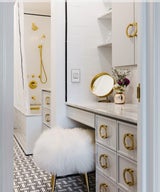 A 53-Sq-Ft Bathroom Undergoes a Glam Transformation