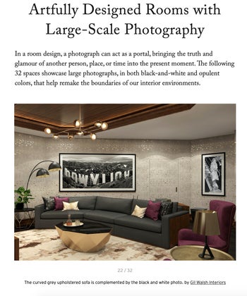 Artfully Designed Rooms with Large-Scale Photography