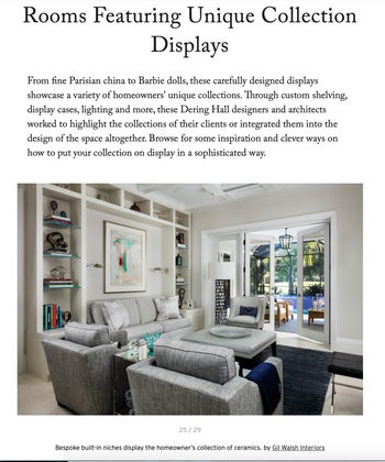 Rooms Featuring Unique Collection Displays