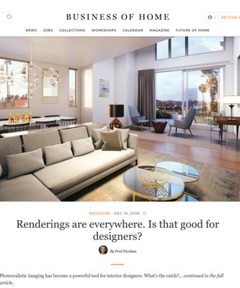 Renderings are everywhere. Is that good for designers?