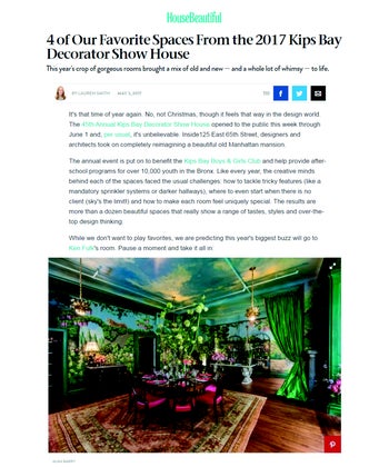 "Our Favorite Spaces from the 2017 Kips Bay Decorator Show House"