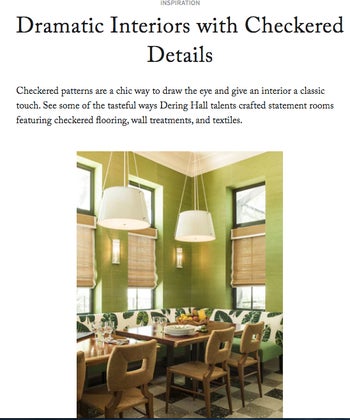 Dramatic Interiors with Checkered Details