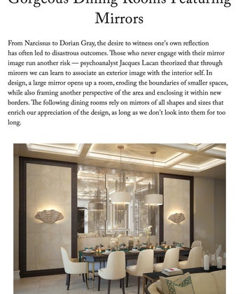 Gorgeous Dining Rooms Featuring Mirrors