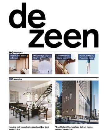 Hanging staircase divides spacious New York loft design by DJDS