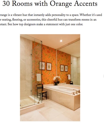  30 Rooms with Orange Accents