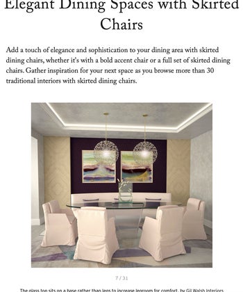Elegant Dining Spaces with Skirted Chairs