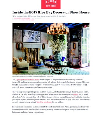 "Inside the 2017 Kips Bay Decorator Show House"