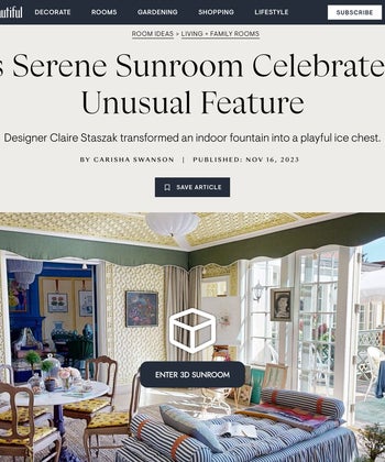 This Serene Sunroom Celebrates an Unusual Feature