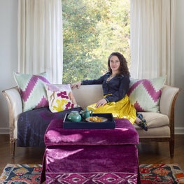 Nadia in her sitting room