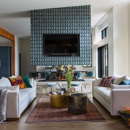 Floating Fireplace Living Room