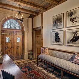 French Normandy Residence Front Door Entry Hall