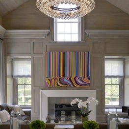 Family room with stunning artwork