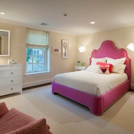 Young girl's bedroom in an eclectic Main Line manor house.