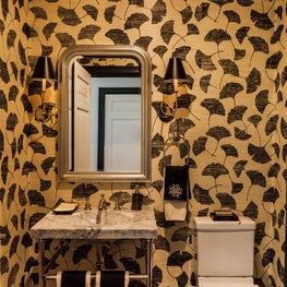 Black and white powder room