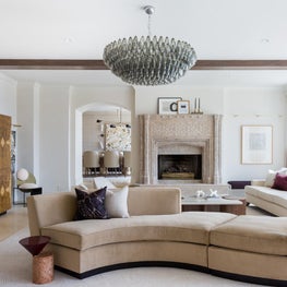 Portfolio: Sophisticated Pebble Beach Living Room with Art