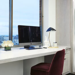 Upper West Side Duplex Closet desk with view