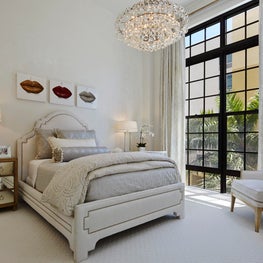 Palm Beach Urban Glamour Master Bedroom - Annie Santulli Interior Design