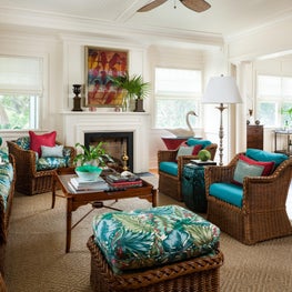 Architectural details were kept intact with his collections and furnishings.