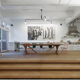 Perry Street Loft, View of Dining Area and Kitchen