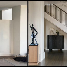Entry Hall Before and After - Downtown Triplex 