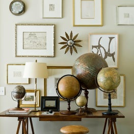 At Home gallery wall with modern desk