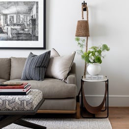 Portfolio: Modern home office with sitting area and art work