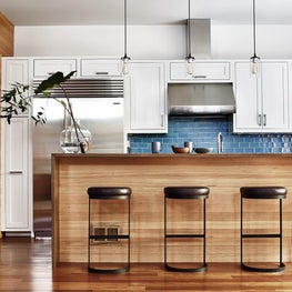 Cool On The Hill San Francisco Kitchen with Bar Seating