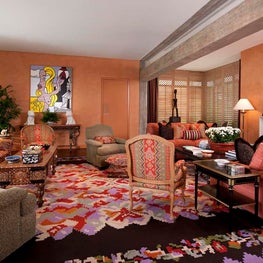 Colorful sitting room.